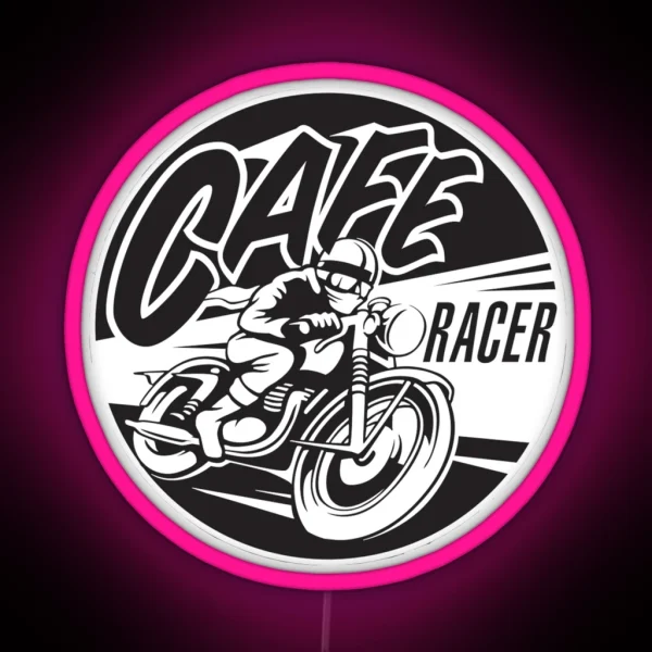 Get Cafe Racer TV Merchandise With A Classic Black And RGB Neon Sign