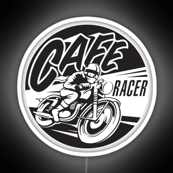 Get Cafe Racer TV Merchandise With A Classic Black And RGB Neon Sign