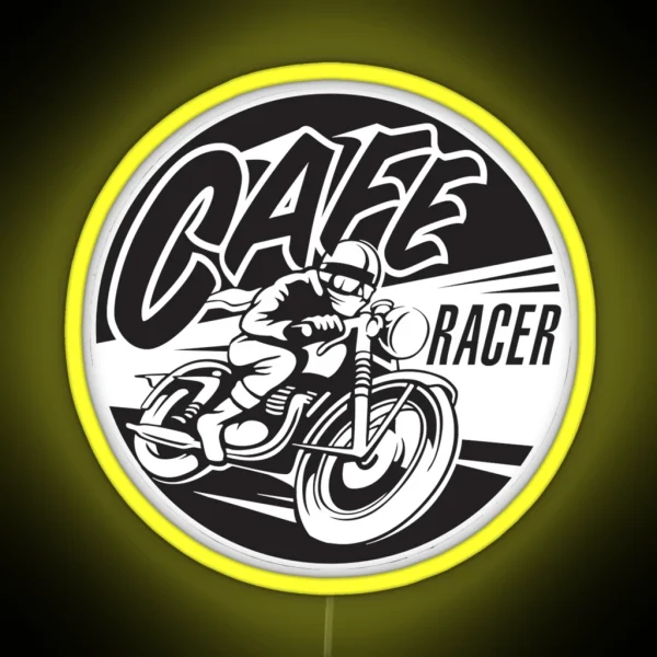 Get Cafe Racer TV Merchandise With A Classic Black And RGB Neon Sign