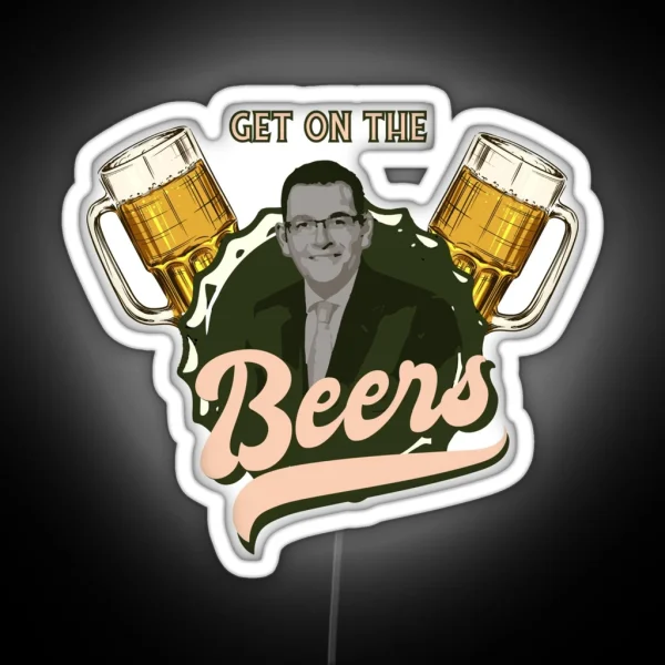 Get On The Beers Dan Andrews RGB Neon Sign