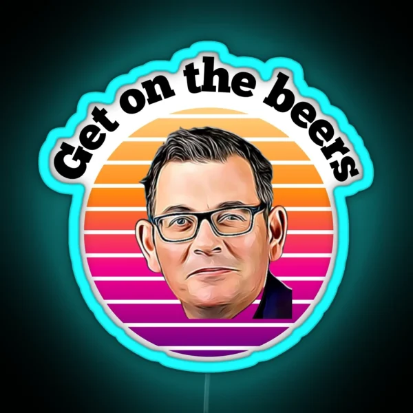 Get On The Beers Design RGB Neon Sign