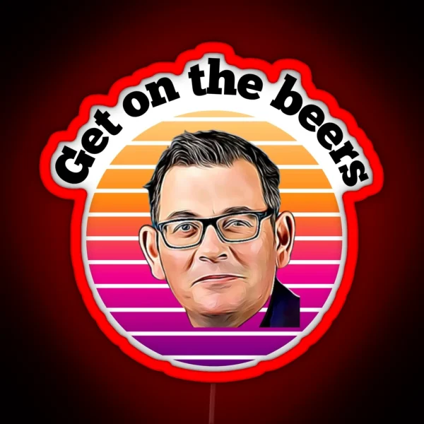 Get On The Beers Design RGB Neon Sign