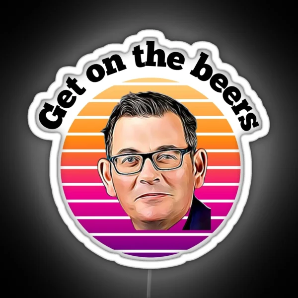 Get On The Beers Design RGB Neon Sign