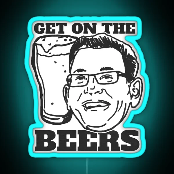 Get On The Beers Retro RGB Neon Sign