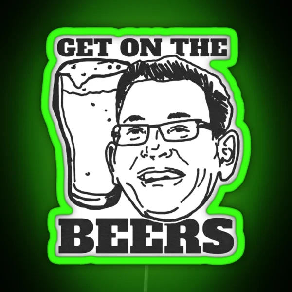 Get On The Beers Retro RGB Neon Sign