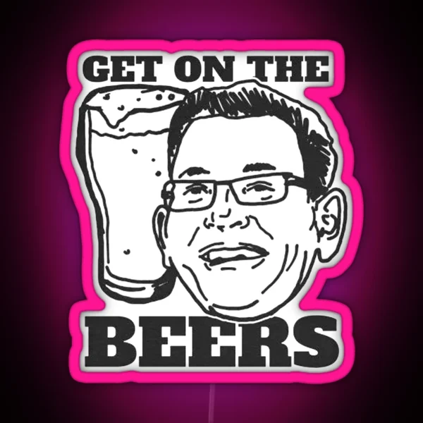 Get On The Beers Retro RGB Neon Sign