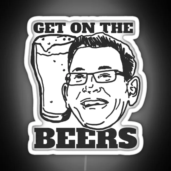 Get On The Beers Retro RGB Neon Sign