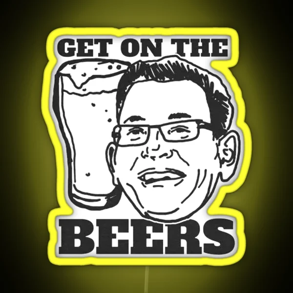 Get On The Beers Retro RGB Neon Sign