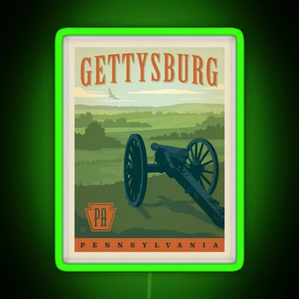 Gettysburg Pennsylvania RGB Neon Sign