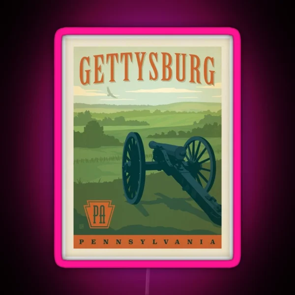 Gettysburg Pennsylvania RGB Neon Sign