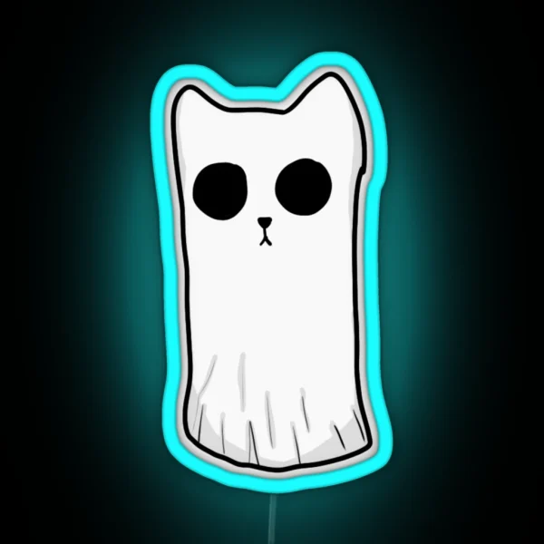 Ghost Cat RGB Neon Sign