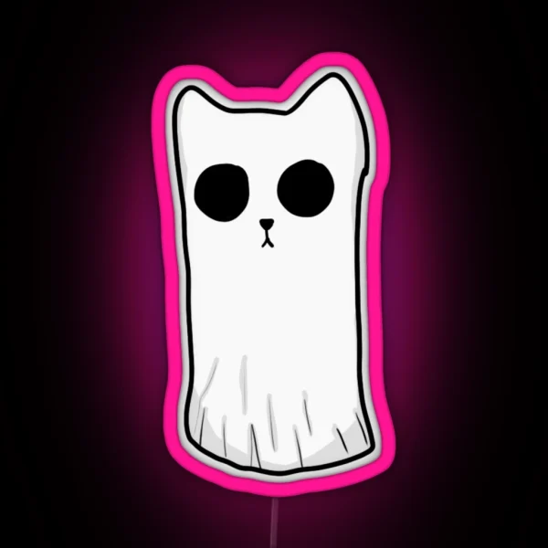 Ghost Cat RGB Neon Sign