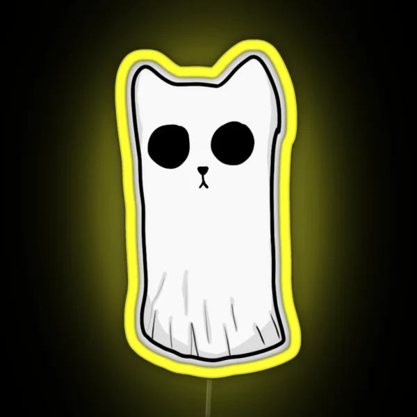 Ghost Cat RGB Neon Sign