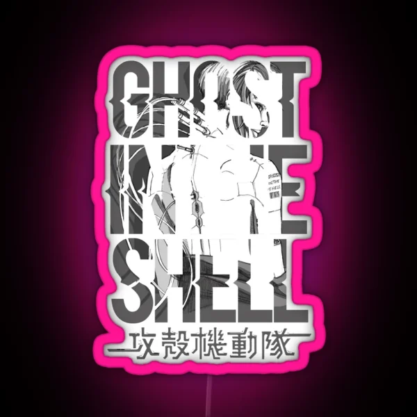 Ghost Japanese Anime Motoko Kusanagi In The Shell Design RGB Neon Sign