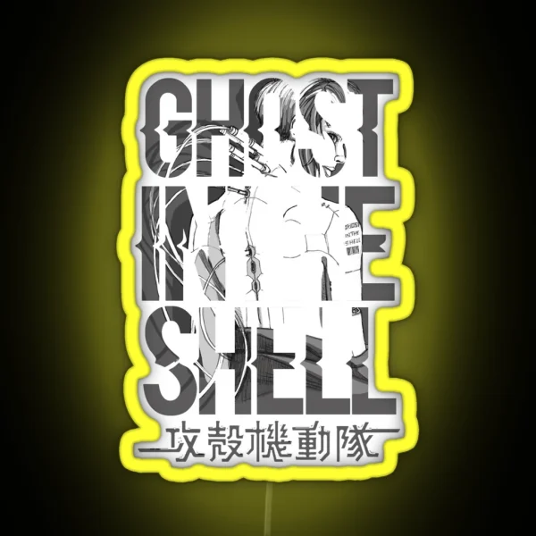 Ghost Japanese Anime Motoko Kusanagi In The Shell Design RGB Neon Sign