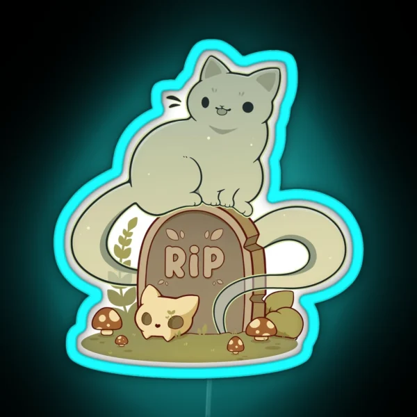 Ghost Kitty RGB Neon Sign
