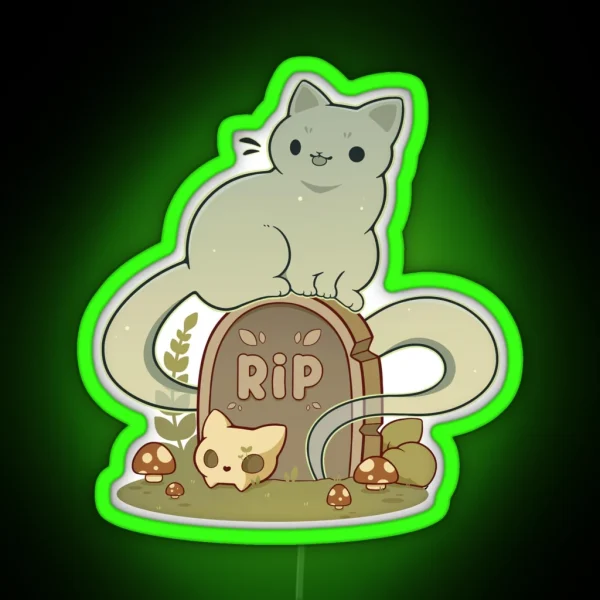 Ghost Kitty RGB Neon Sign