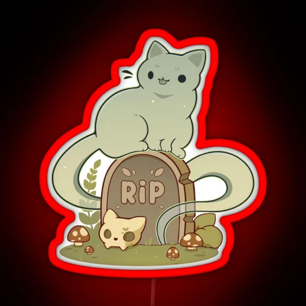 Ghost Kitty RGB Neon Sign