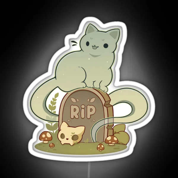 Ghost Kitty RGB Neon Sign