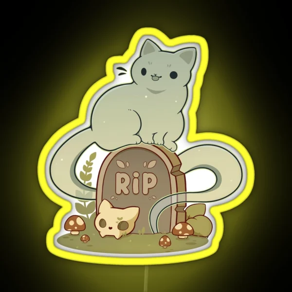 Ghost Kitty RGB Neon Sign