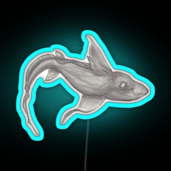 Ghost Shark RGB Neon Sign