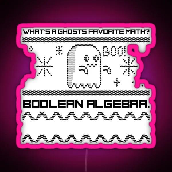 Ghosts Love Boolean RGB Neon Sign