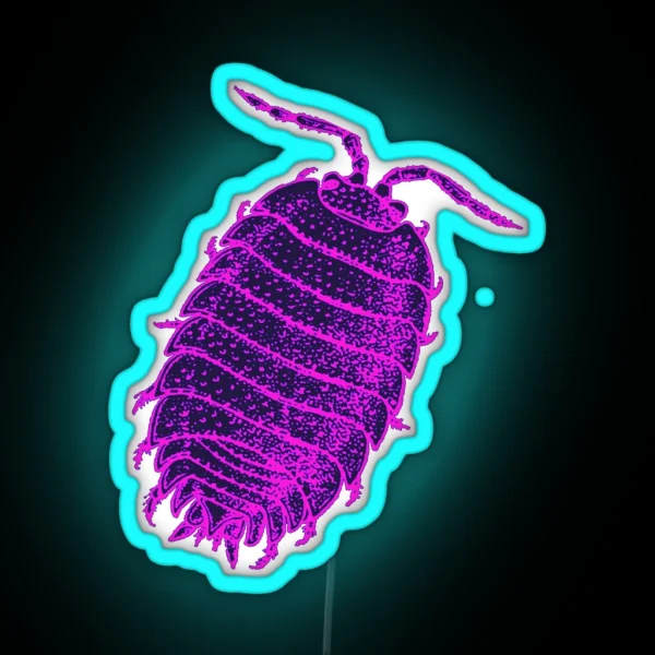 Giant Purple Isopod RGB Neon Sign