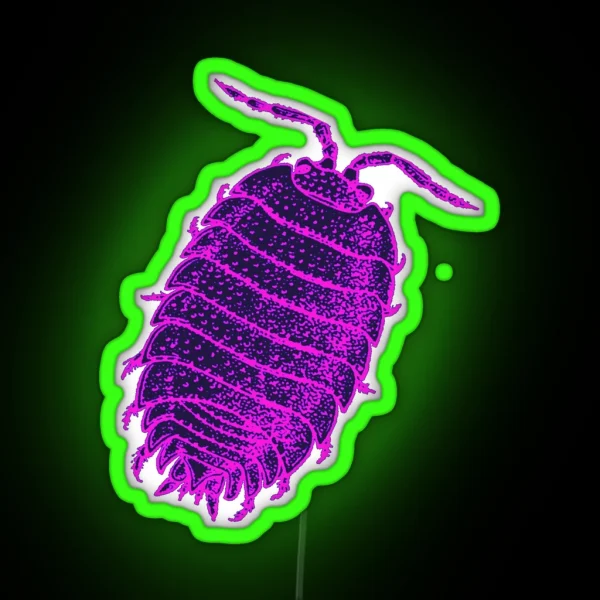 Giant Purple Isopod RGB Neon Sign