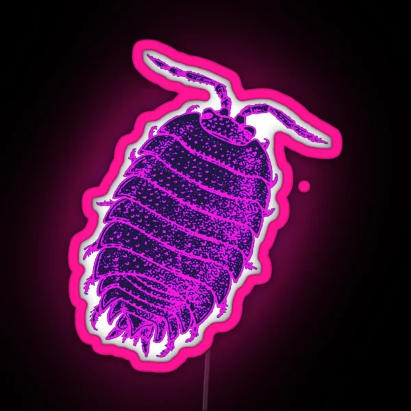 Giant Purple Isopod RGB Neon Sign