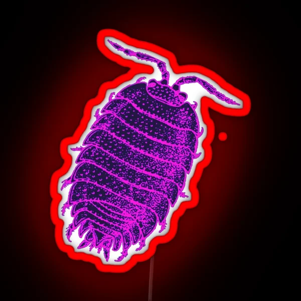 Giant Purple Isopod RGB Neon Sign