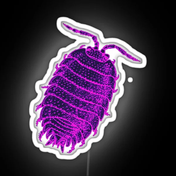 Giant Purple Isopod RGB Neon Sign