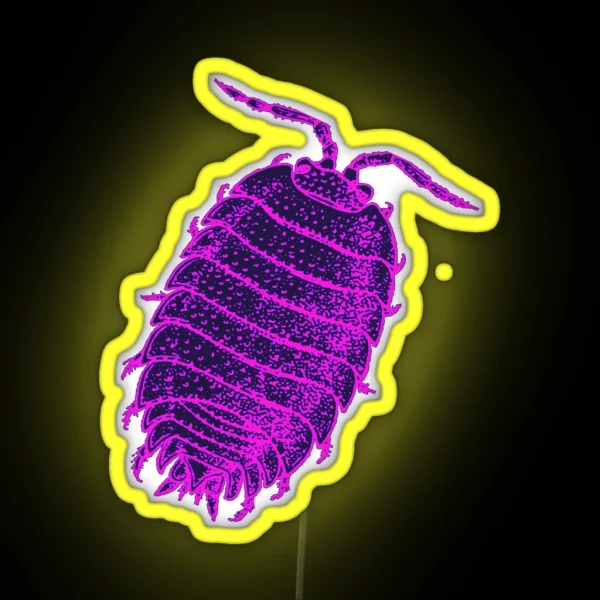 Giant Purple Isopod RGB Neon Sign