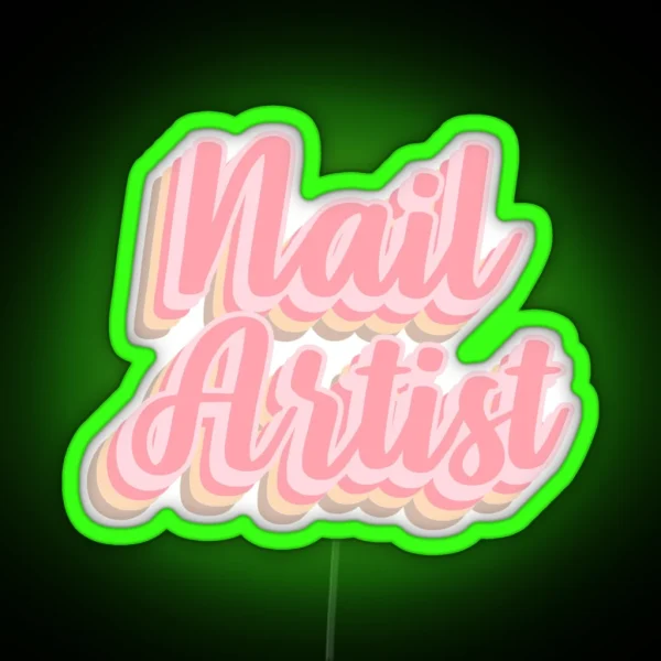 Gift Idea For Nail Artist Nail Tech Manicurist Nail Salon Nail Babe Nail Boss RGB Neon Sign