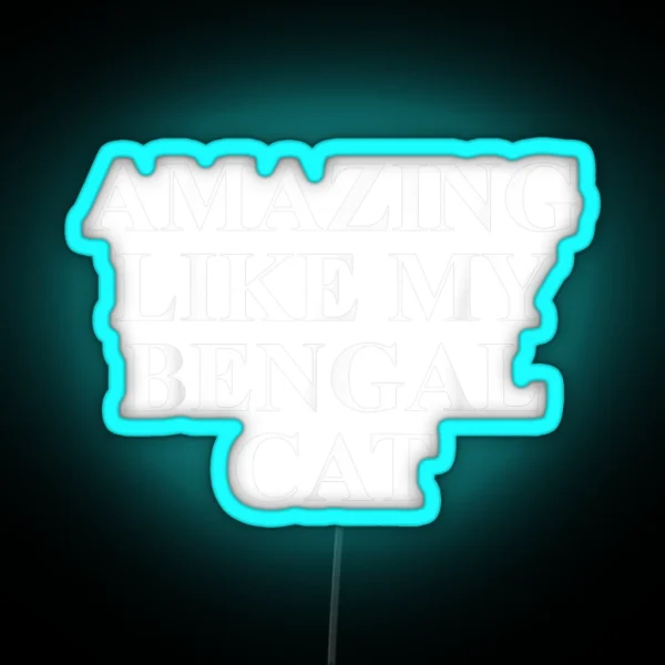 Gifts For Bengal Cat Owners RGB Neon Sign