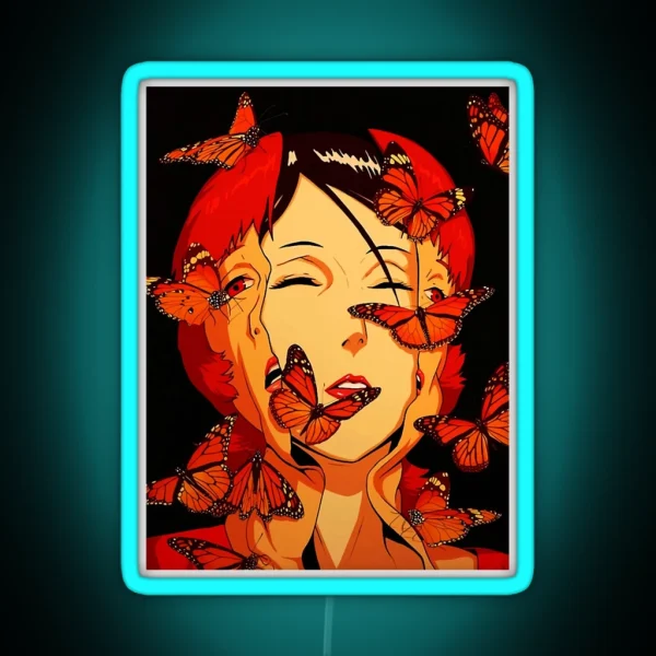 Gifts For Men Anime Paprika Butterfly Graphic RGB Neon Sign