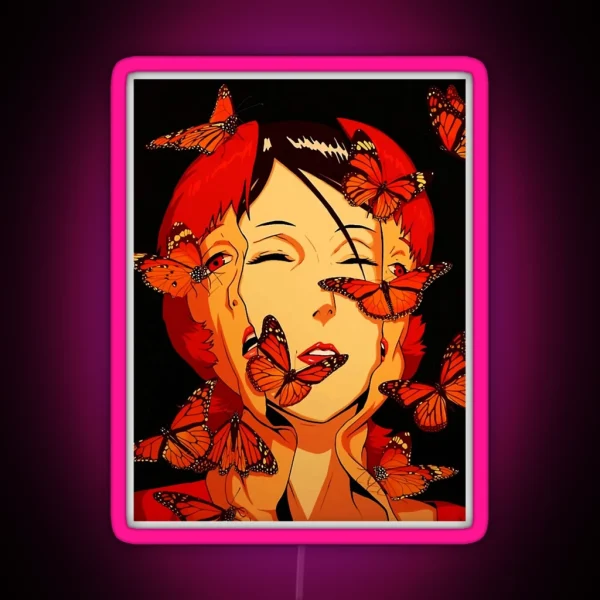 Gifts For Men Anime Paprika Butterfly Graphic RGB Neon Sign
