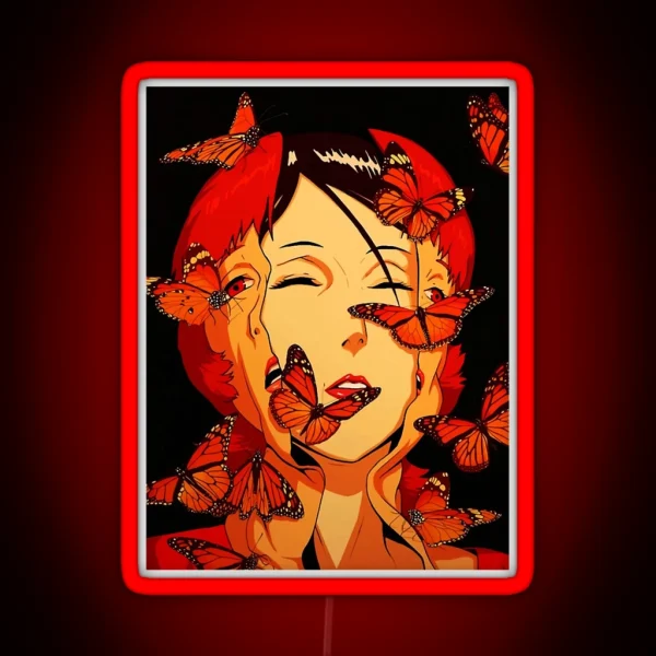 Gifts For Men Anime Paprika Butterfly Graphic RGB Neon Sign