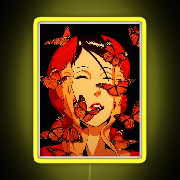 Gifts For Men Anime Paprika Butterfly Graphic RGB Neon Sign