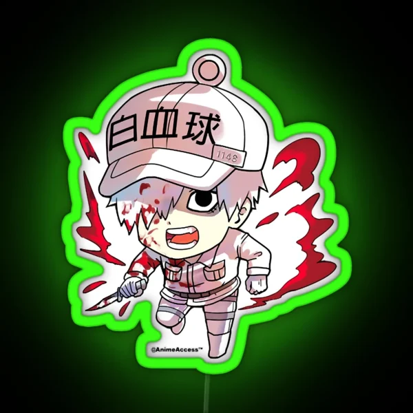 Gifts Idea Hataraku Saibou Cells At Work White Blood RGB Neon Sign