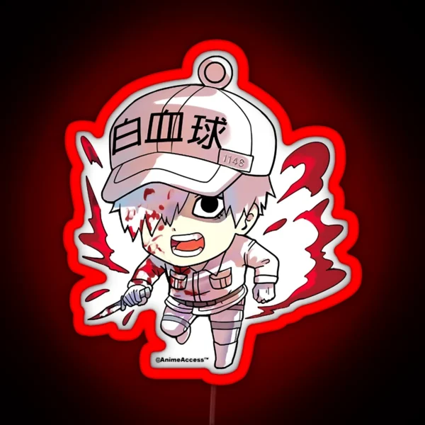 Gifts Idea Hataraku Saibou Cells At Work White Blood RGB Neon Sign
