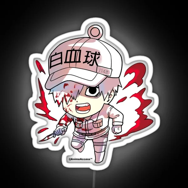 Gifts Idea Hataraku Saibou Cells At Work White Blood RGB Neon Sign