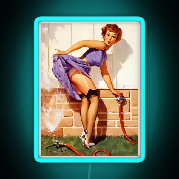 Gil Elvgren Pin Up RGB Neon Sign