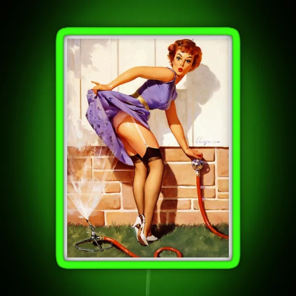 Gil Elvgren Pin Up RGB Neon Sign