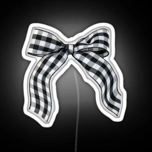 Gingham Ribbon RGB Neon Sign