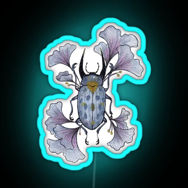 Ginkgo Dark Background RGB Neon Sign