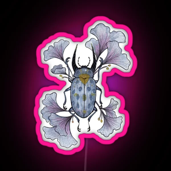 Ginkgo Dark Background RGB Neon Sign