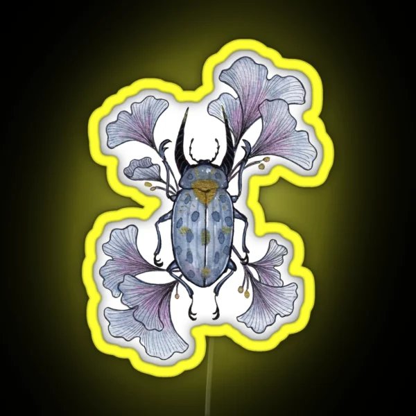 Ginkgo Dark Background RGB Neon Sign