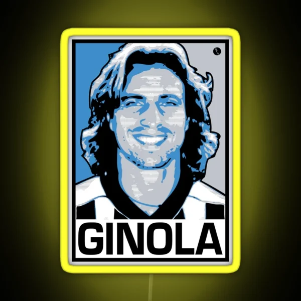 Ginola NUFC RGB Neon Sign