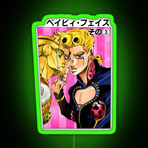 Giojo With His Stand RGB Neon Sign