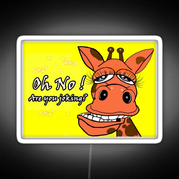 Giraffe Are You Joking RGB Neon Sign